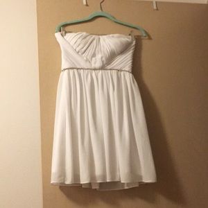 White strapless dress